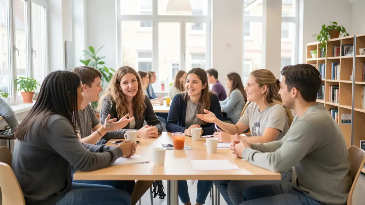Generic image of young teenagers participating in a participatory workshop at a youth center.
