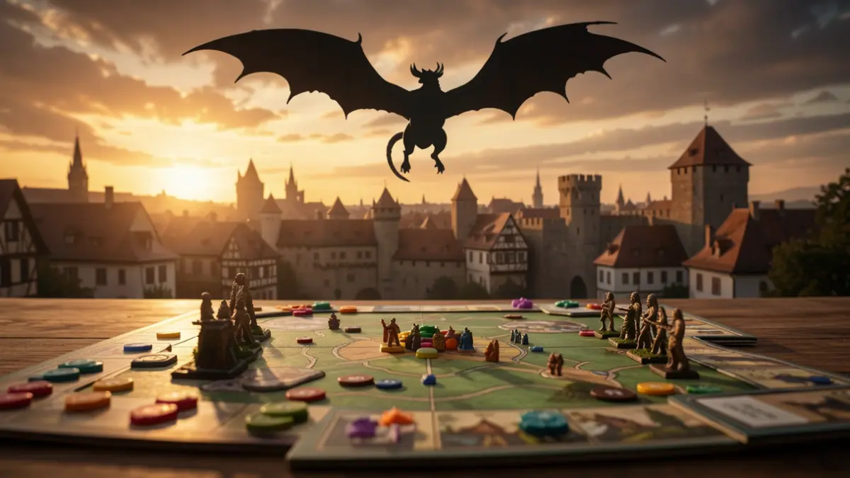 Poster for the Calders Juga festival with medieval fantasy and board game themes.