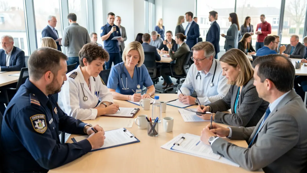 Imatge genèrica de professionals de diferents àmbits treballant junts en una reunió.