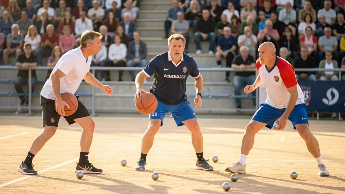 Three athletes from Badia del Vallès participating in the Special Olympics.