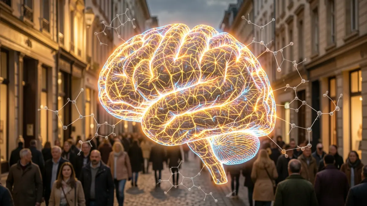 Generic image of a human brain's neural network with glowing connections.