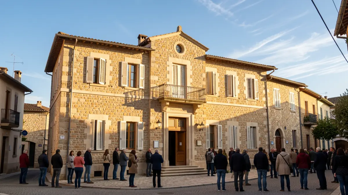Façana de l'Ajuntament de Vacarisses.