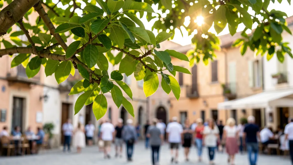 Generic image of a healthy tree branch with green leaves in an urban setting.
